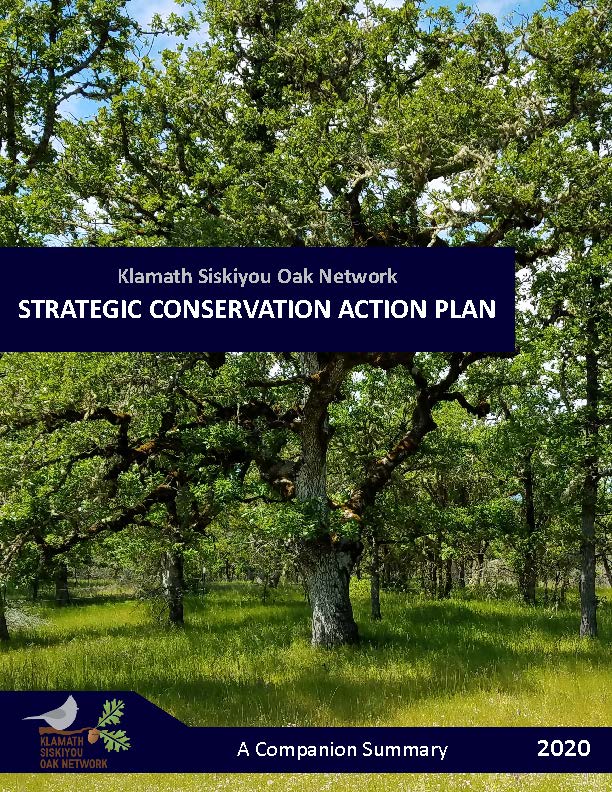 KSON 2020 Klamath Siskiyou Oak Network Strategic Action Plan Summary 10 Page 1